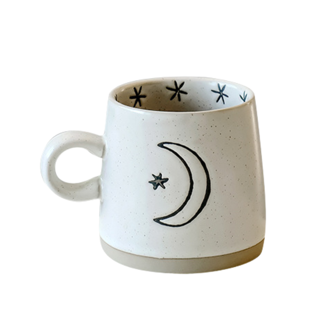 Celestial Stoneware Mugs 400ml - Lunar